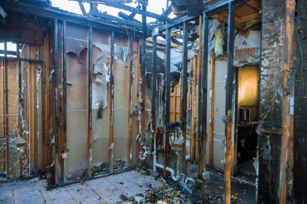 Professional Fire Damage Repair technician working in Clinton, NJ